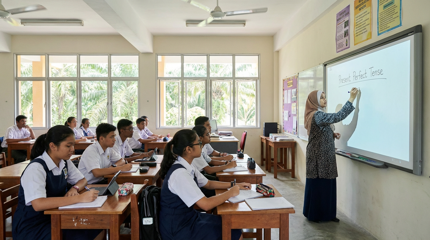Malaysian students English language class